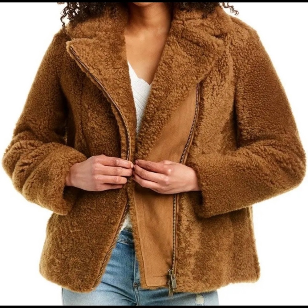 Vince Shearling Moto Jacket
